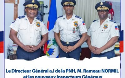 Sekirite: Direktè Jeneral Polis la, Rameau Normil remèt ensiy grad bay de (2) nouvo Enspektè Jeneral