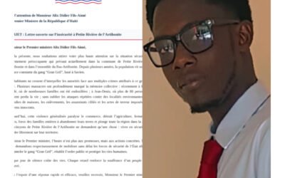 Petite Rivière de l&rsquo;Artibonite : Jean Gilles Desinord presse le gouvernement d’agir contre le gang « Gran Grif »
