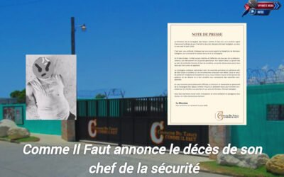 Comme Il Faut annonce le décès de son chef de la sécurité