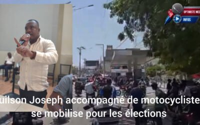 Wuilson Joseph accompagné de motocyclistes se mobilise pour les élections